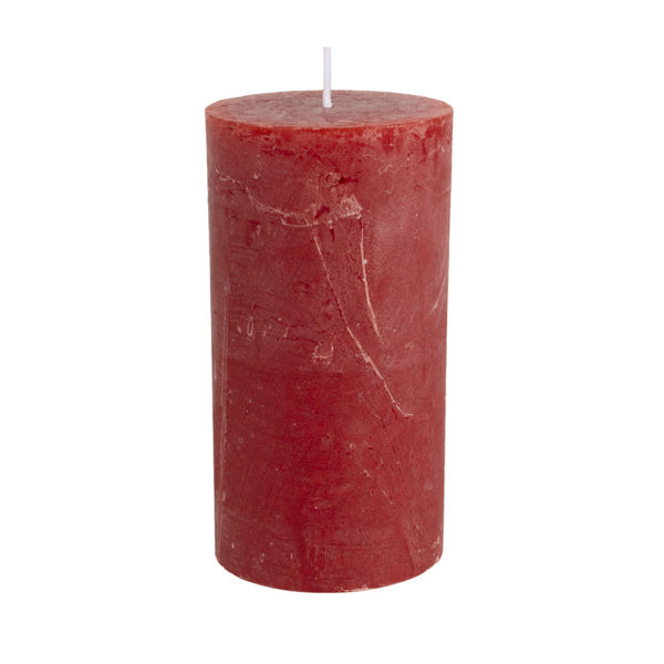 Rustic Pillar Candle Lipstick Red