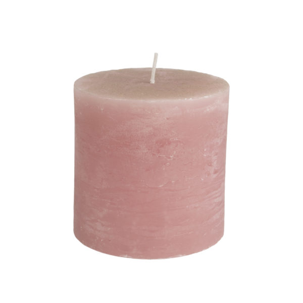 Rustic Pillar Candle Dusky Pink