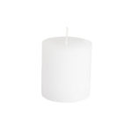Rustic Pillar Candle White