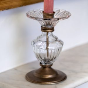 Candlestick Carmen Antique Gold & Glass