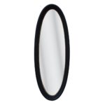 Tall Oval Mirror Antique Black With Gold
