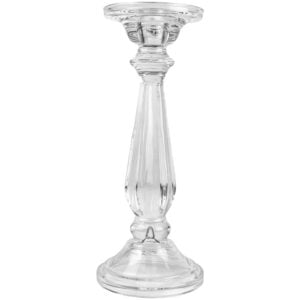 Glass Candlestick Tilbury Clear