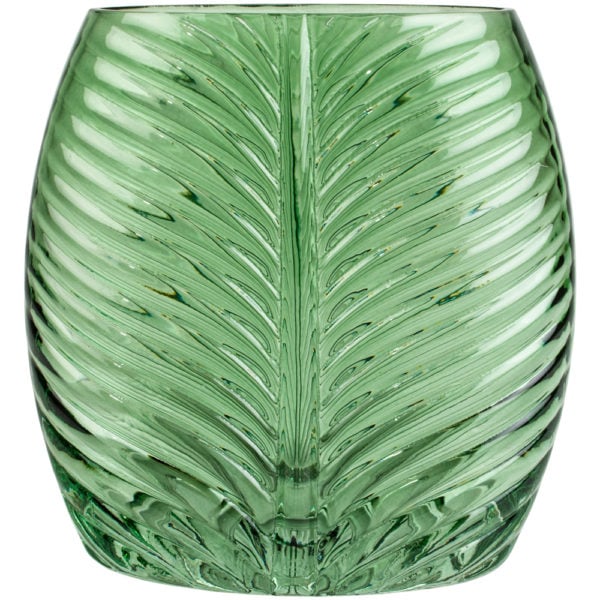 Leaf Glass Vase Green Small