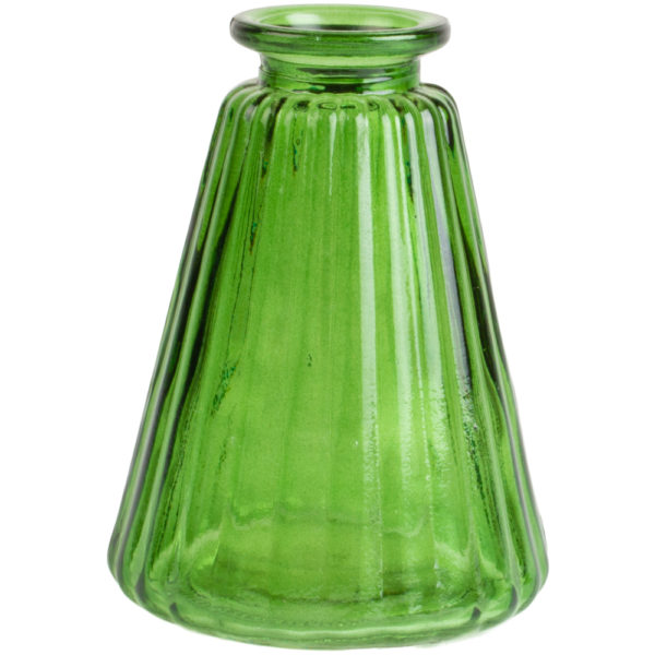 Glass Stem Vase Green